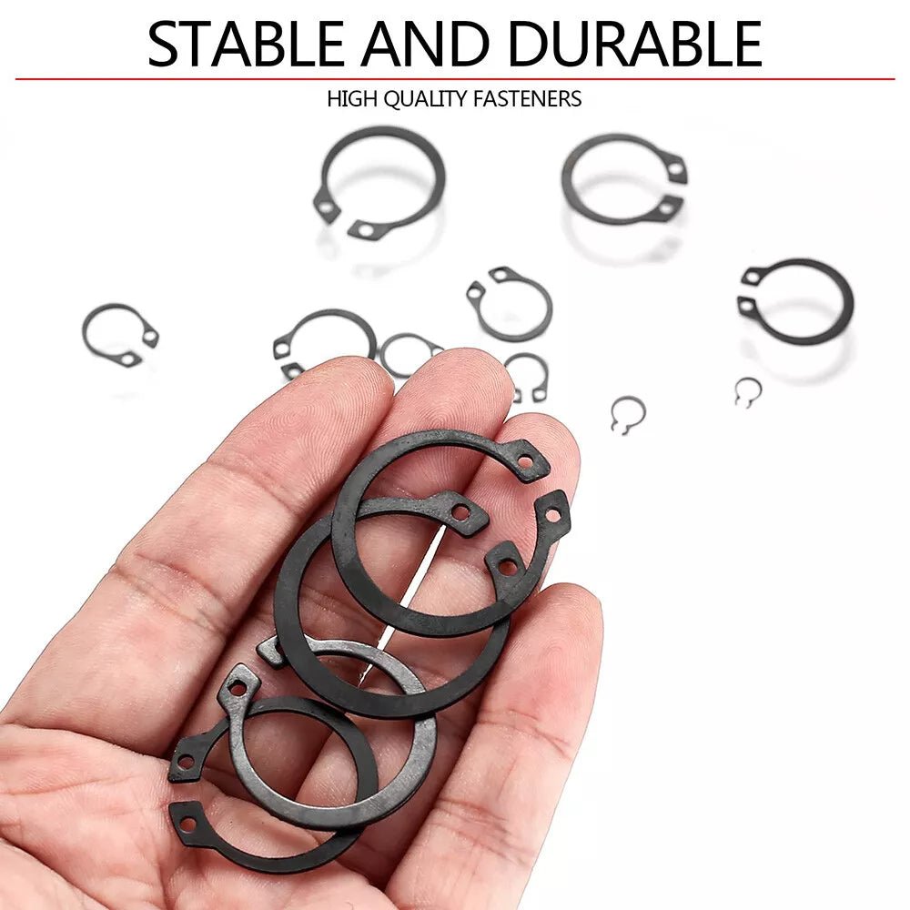 200× C - Clips Internal External Circlip Retaining Clip Ring Assortment Kit M6 - M32 - HomeDIYer