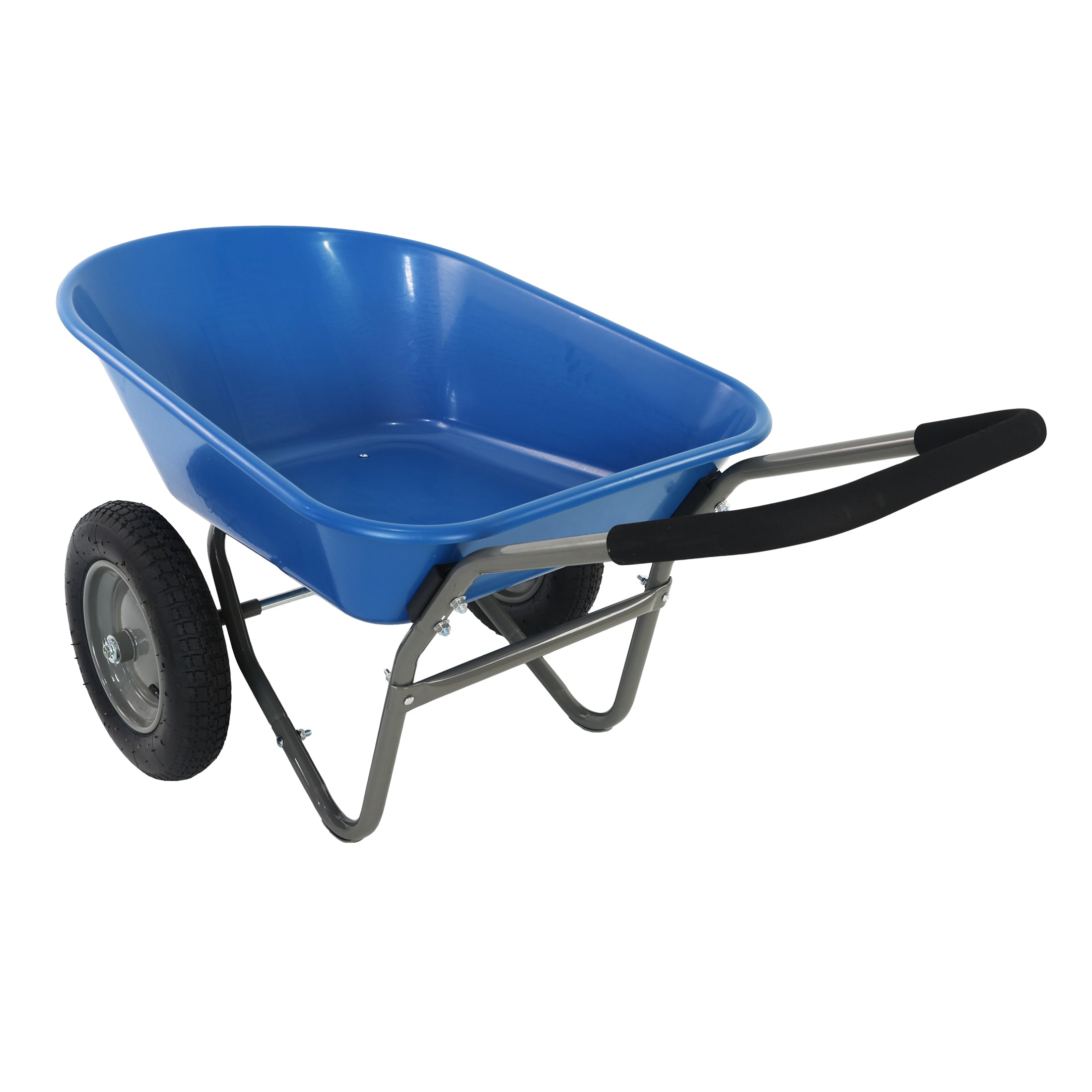 wheel barrow Two wheeled trolley for blue garden 15 inch pneumatic wheel WB189BL