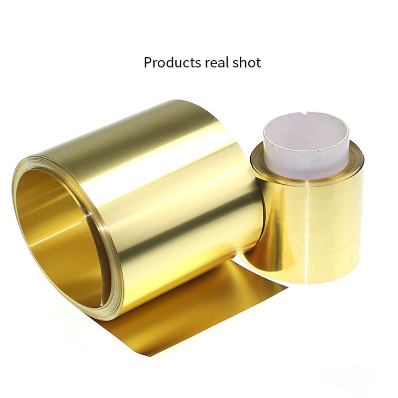 0.05/0.1/0.2/0.3/0.4/0.5/1mm Brass Metal Sheet Foil Plate Strip 48-300mm Width