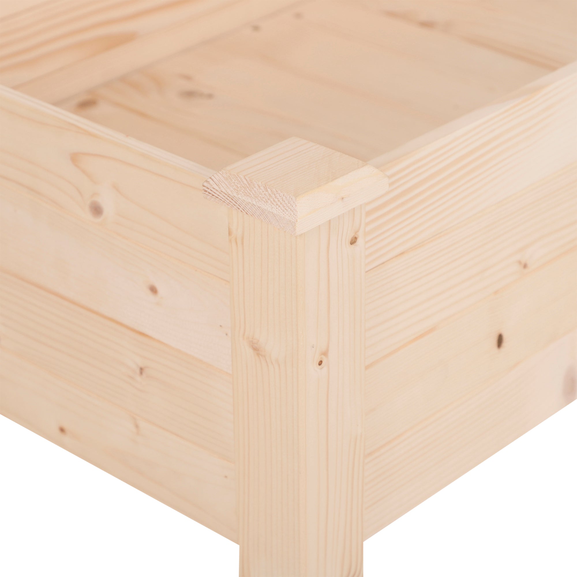 Outsunny Raised Garden Bed with Legs, 48" x 22" x 30", Elevated Wooden Planter Box, Self-Draining with Bed Liner for Vegetables, Herbs, and Flowers Backyard, Patio, Balcony Use, Natural