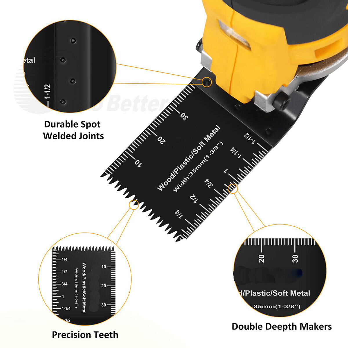15x Universal Oscillating Saw Blade 34 - 88mm Multi Tool Blades Wood Metal Cutter - HomeDIYer