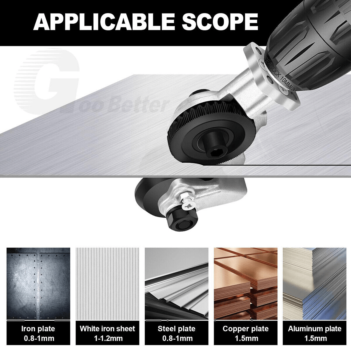 Electric Shears Metal Nibbler Drill Attachment Precise Cutting Sheet Cutter Saw - HomeDIYer