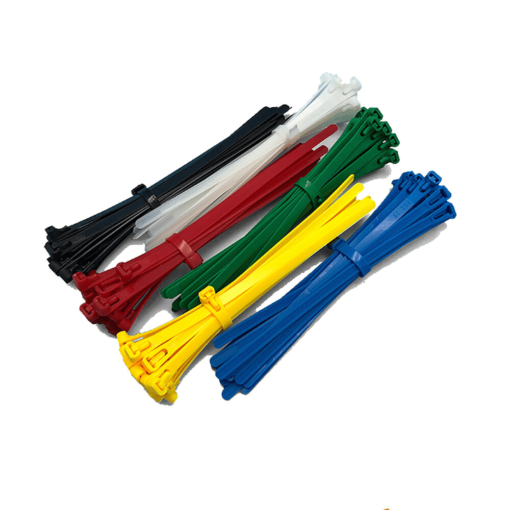 Coloured Cable Ties Detachable And Reusable Nylon Zip Ties Length 150mm To 450mm - HomeDIYer