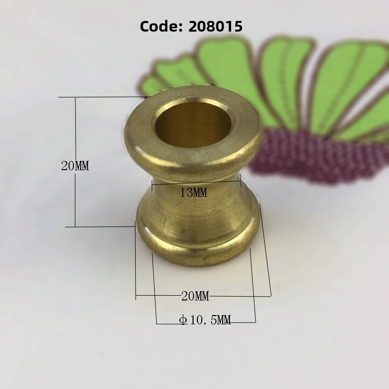 Solid Brass M10 I‑Connector with T‑Washer – 208 Brass Lamp Hardware for Pendant Lights & Fixtures