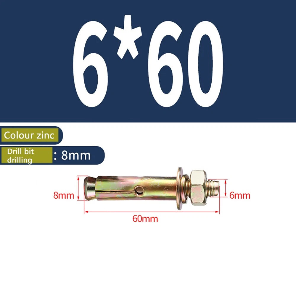 Masonry Concrete Expansion Bolts — Carbon Steel Wall Anchor Screws M6 to M20