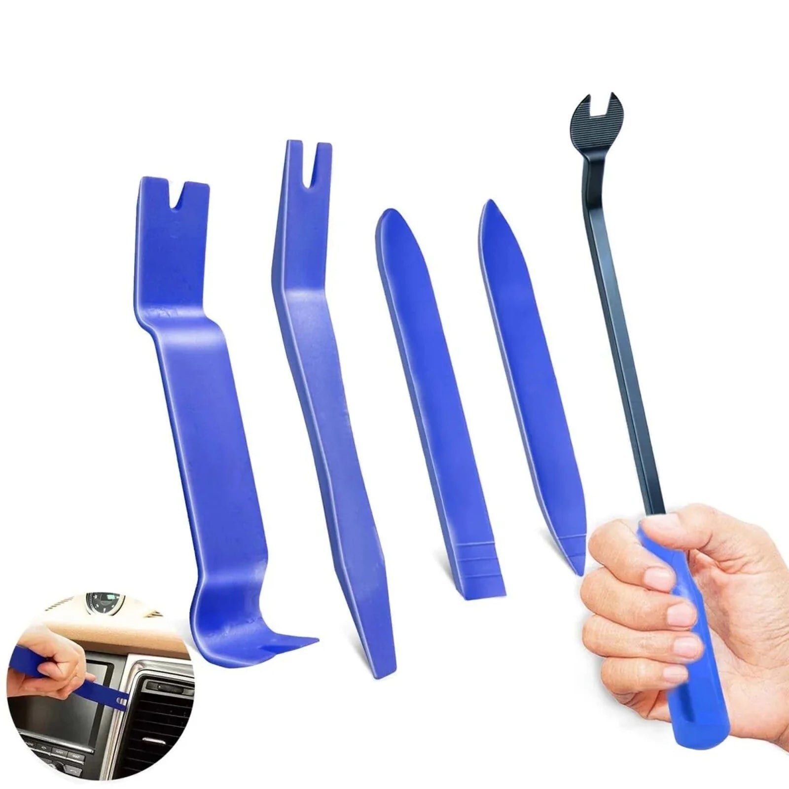 5Pcs Car Trim Removal Tool Kit Pry Bar Panel Door Interior Clip Hand Tools Set