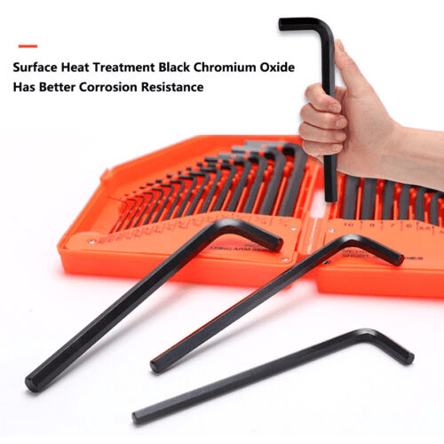 Orange Hexagonal Inch Metric Wrench Set L Type 30pcs | HomeDIYer - HomeDIYer