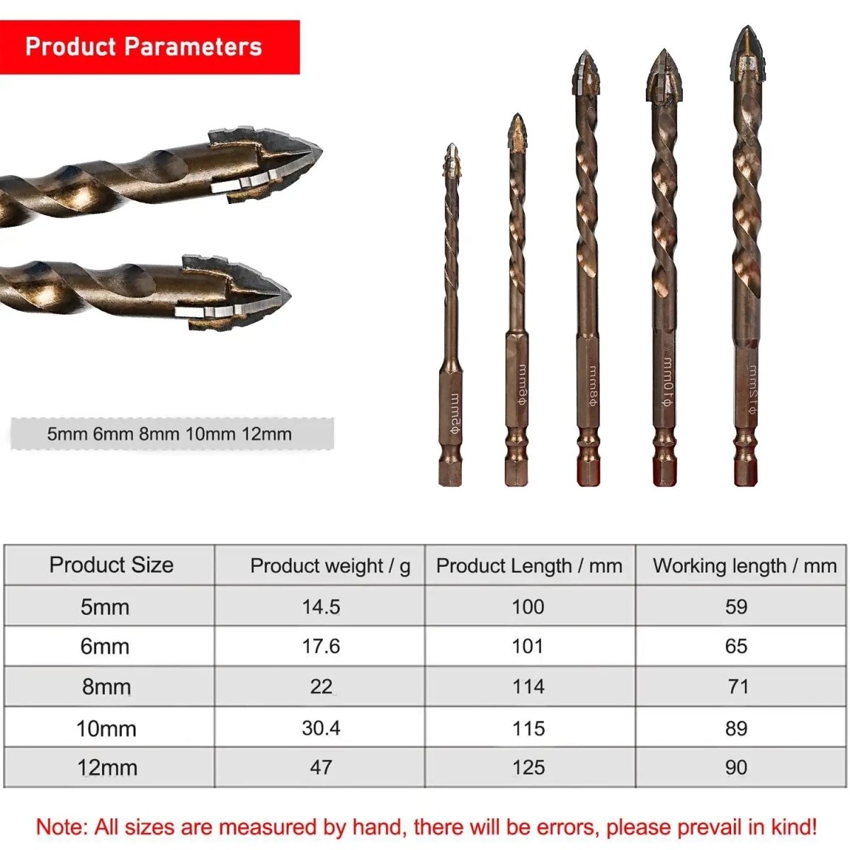 10PCS High - Strength Eccentric Twist Drill Bit,New Four - FluteSawtooth Eccentric Drill Bit,Multifunction Drill Bit Set(5/6/8/10/12) - HomeDIYer