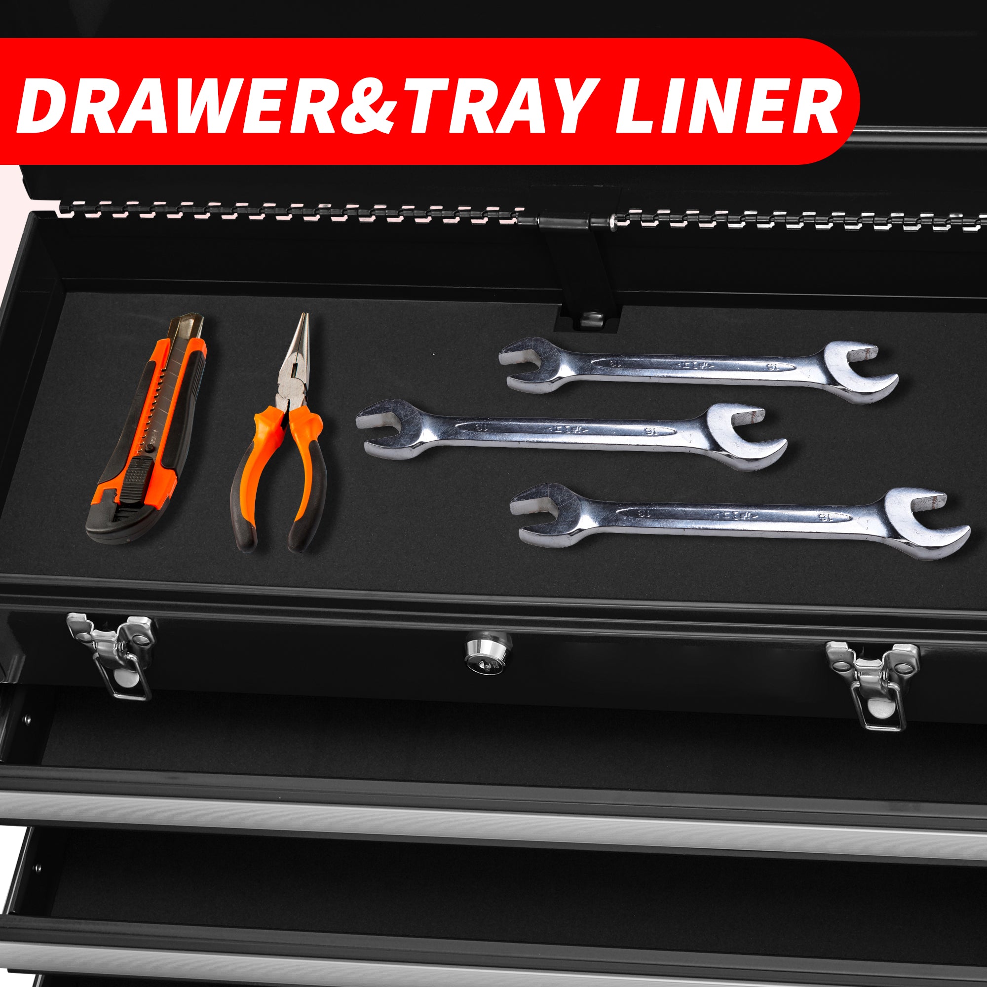 4-Drawer Steel Tool Chest – Portable Metal Tool Box with Cylinder Lock & Powder Coat