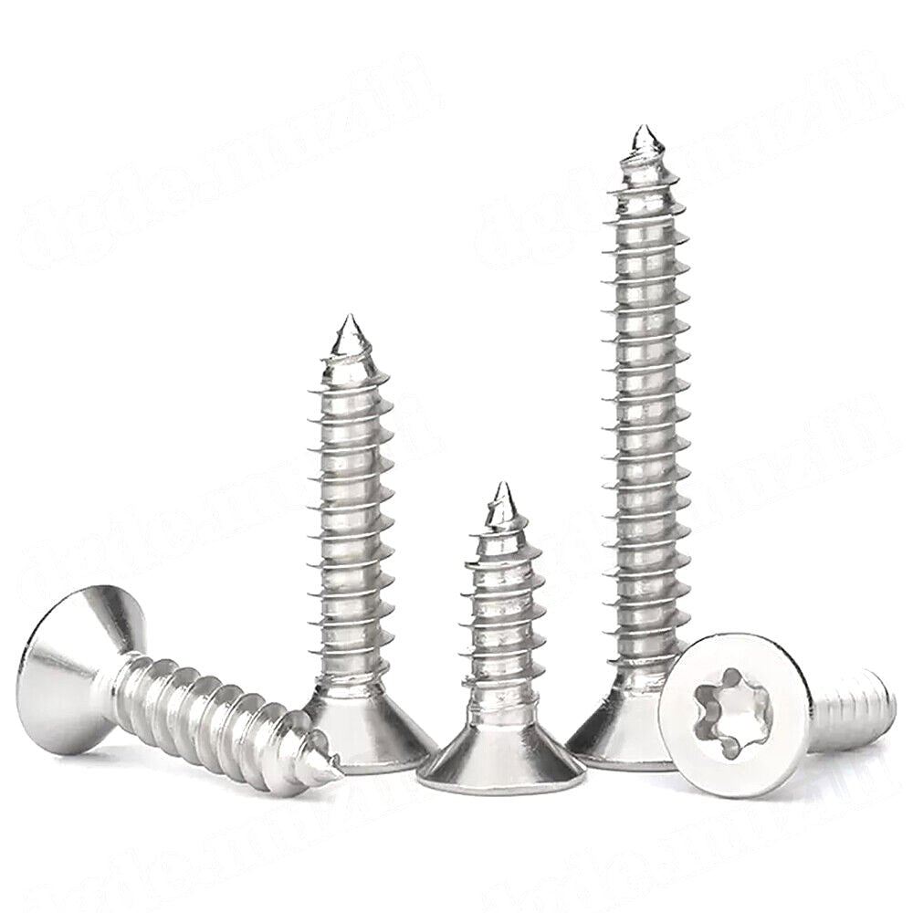 220pcs Sheet Metal Screws Stainless Steel A2 Torx Countersunk Self Tapping Set M4 M5 M6 - HomeDIYer