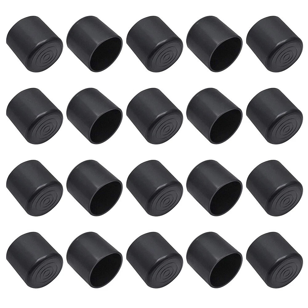 Rubber Chair Ferrules AntiScratch Floor Protector Table Feet Leg Cap End Black - HomeDIYer