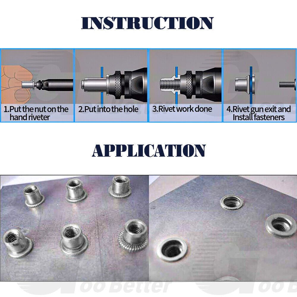 860Pcs Rivet Nut Kit UNC Rivnut Nutsert Assortment - HomeDIYer