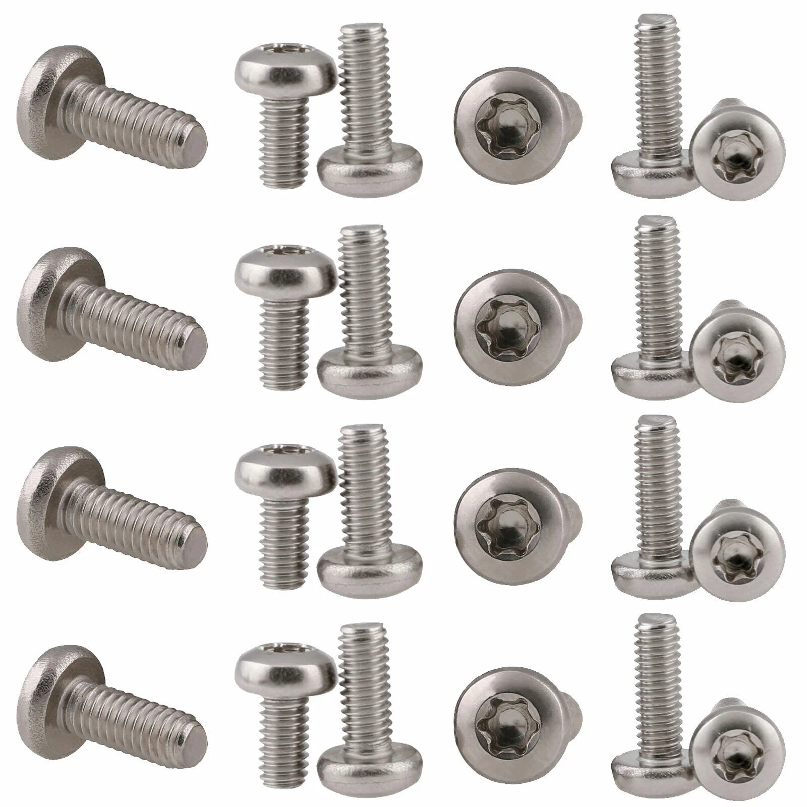 A2 304 Stainless Steel Pan Head Security Torx Machine Screws M2 M2.5 M3 M4 — Tamper-Resistant, 4mm to 20mm, Pack of 20