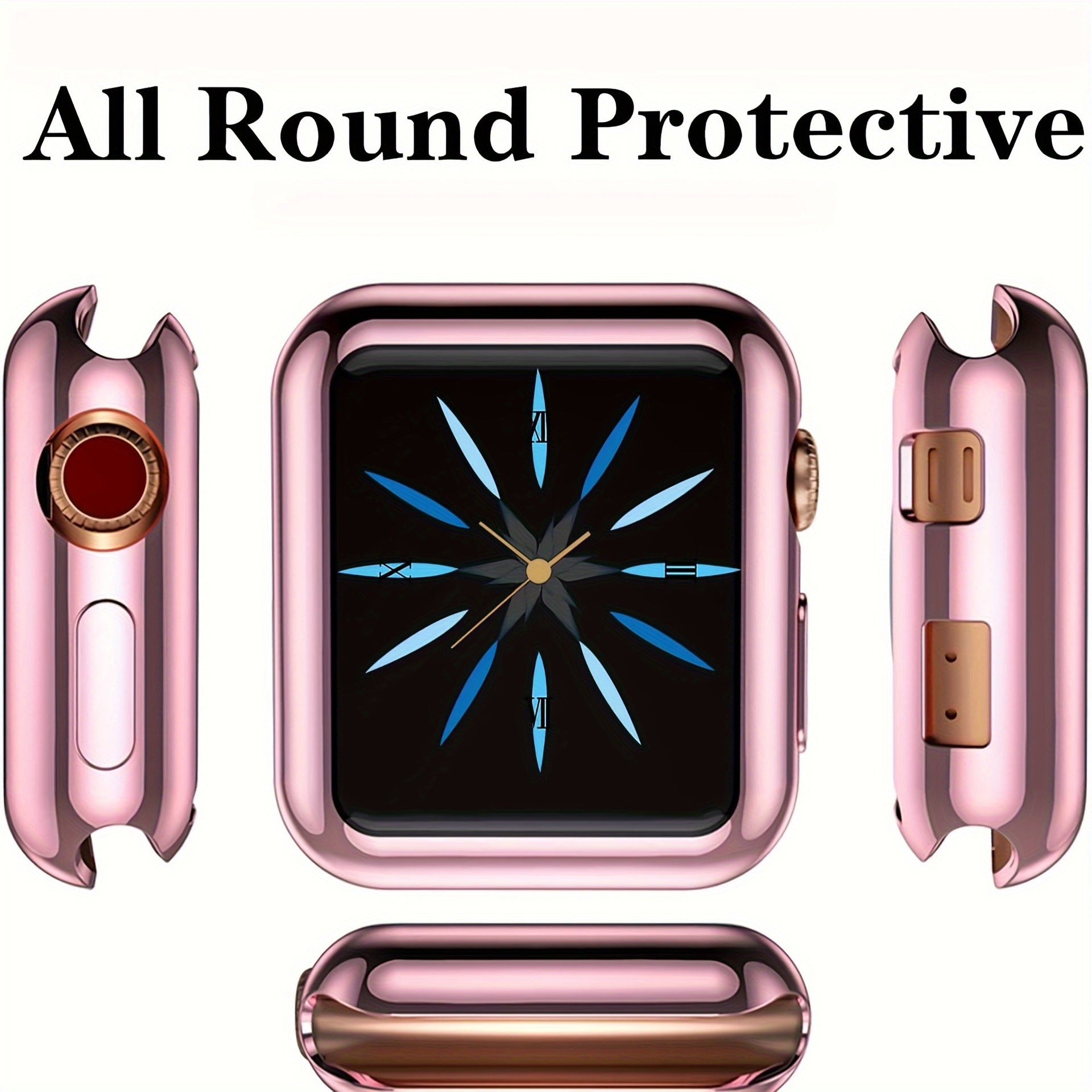 Electroplated TPU Apple Watch Case – Slim Full-Cover Protection, 8 Colors