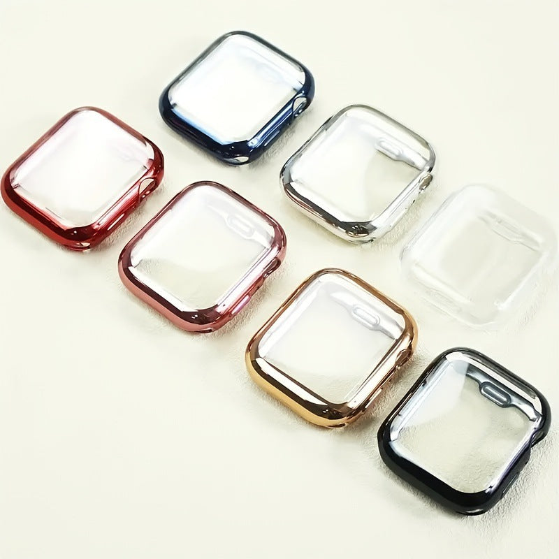 Electroplated TPU Apple Watch Case – Slim Full-Cover Protection, 8 Colors
