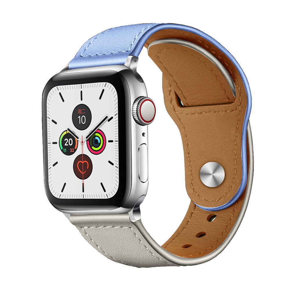 Genuine Leather Watch Band Vintage Business Style 16 Colors for Apple Watch & Multi-Brand
