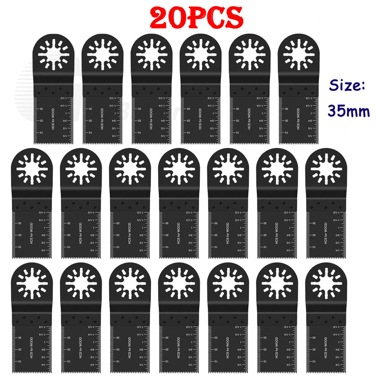 20Pcs Universal Oscillating Saw Blade 35mm Multi Tool Blades Wood Metal Cutter - HomeDIYer