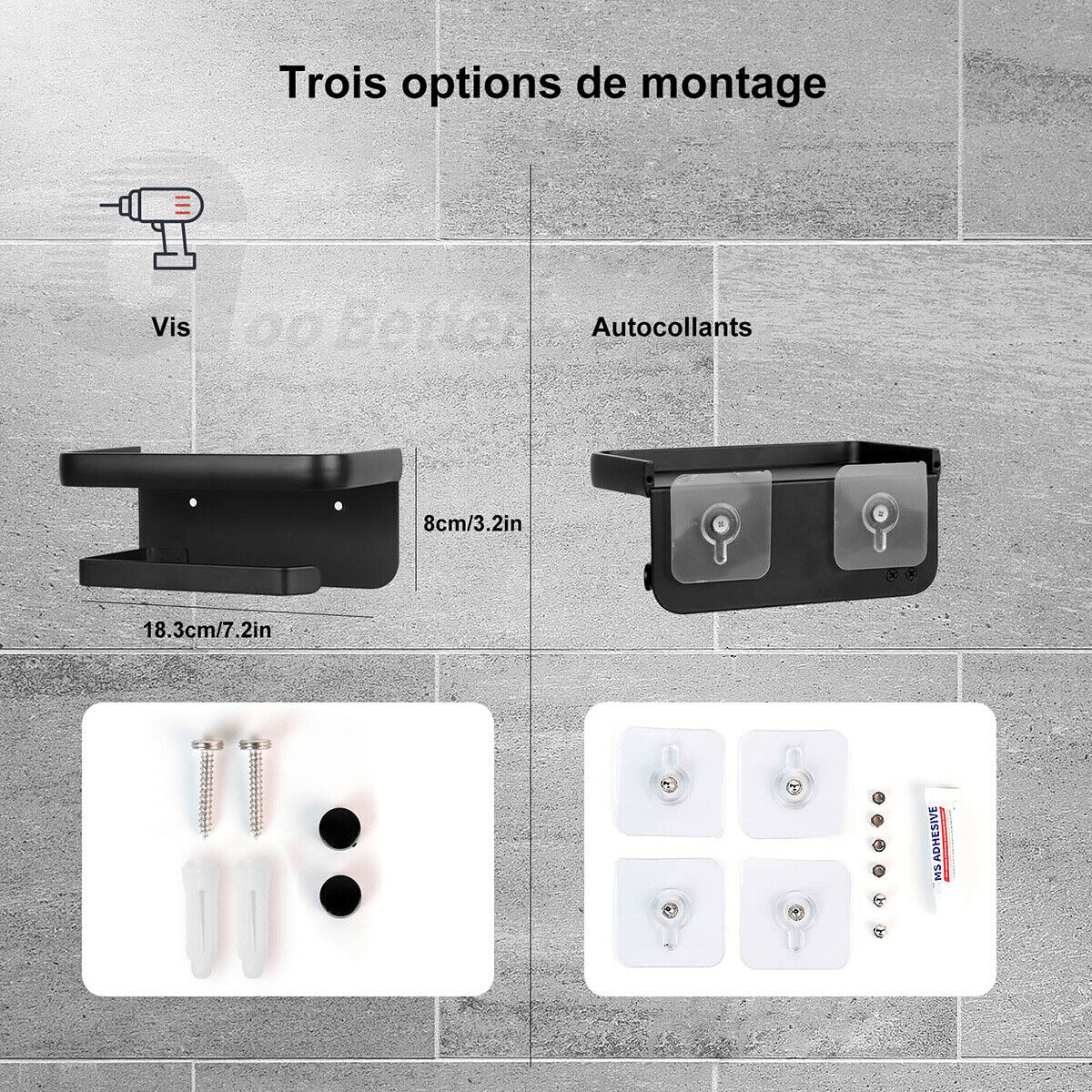 Bathroom Paper Towel Holder No Punch Bathroom Cell Phone Roll Paper Holder Tissue Box - HomeDIYer