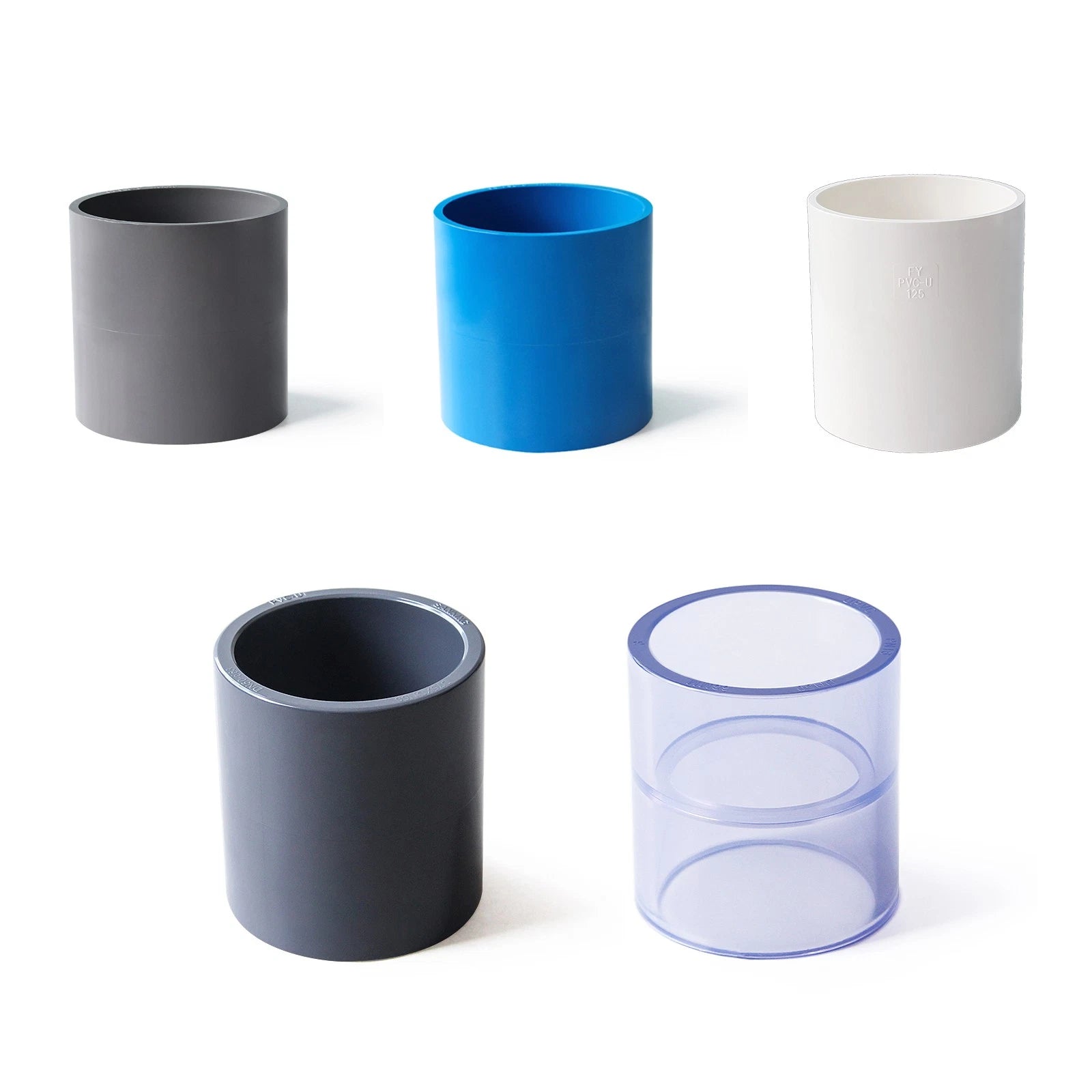 PVC Rohr Verbinder Klebefittings Bogen Winkel T-Stück Kappe Muffe I.D 20-63mm