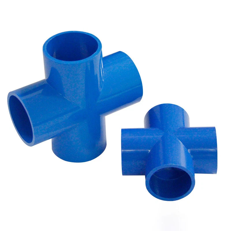 PVC Klebe Fittings Verbinder Kreuz Nippel Verschraubung Hahn Rohr 20mm-200mm