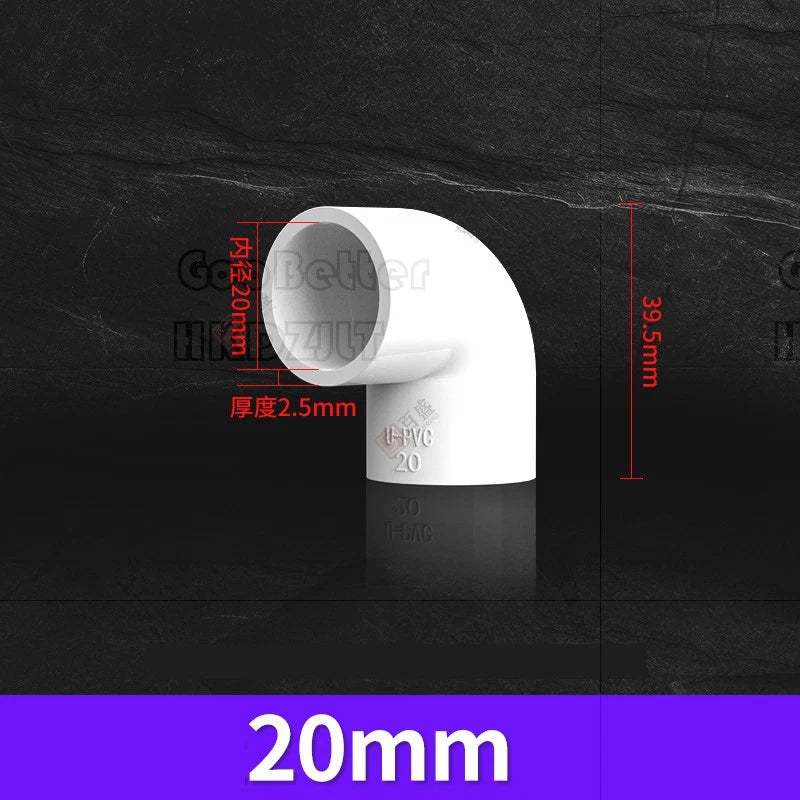 PVC Klebe Fittings 90° Winkel Bogen Verbinder Muffe Klebemuffen Klebefitting