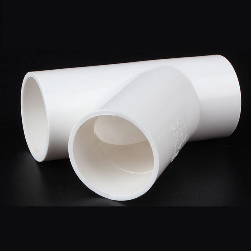 PVC 3-Wege Winkel 45° Rohr-Fittings Klebefittings Muffen 20-50mm Weiß Blau Grau