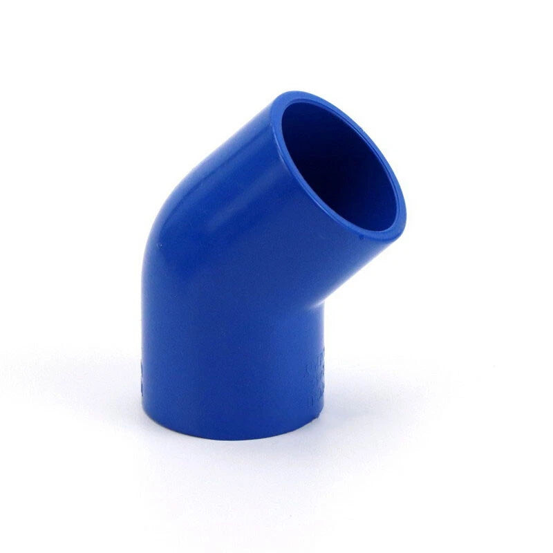 PVC 45° Ellbogen Winkel Klebe Blau Fittings Rohr Muffe Rohrverbinder 20mm~160mm