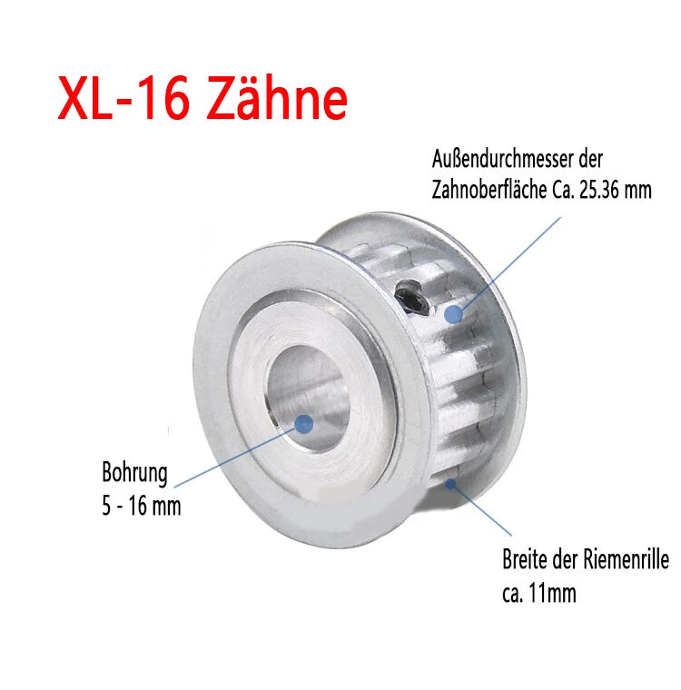 XL 10-40 Zähne Riemenscheibe 10T-40T Zahnrad Pulley für Zahnriemen 10mm Breite
