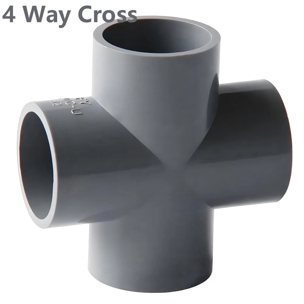 PVC Klebefittings 20 25 32 40 50mm T-Stück Bogen Rohr Winkel Muffe Übergang