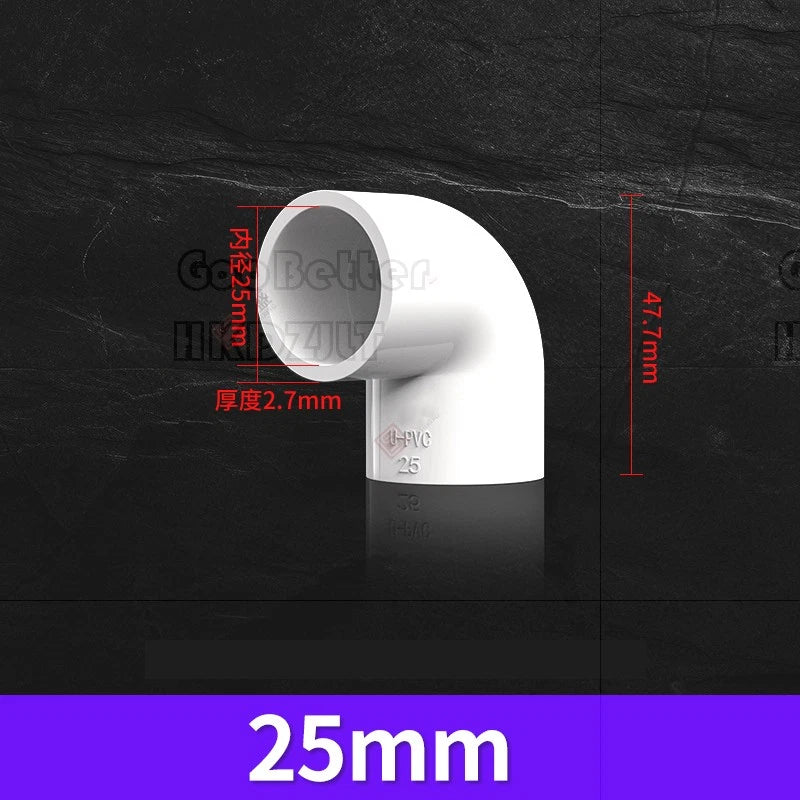 PVC Klebe Fittings 90° Winkel Bogen Verbinder Muffe Klebemuffen Klebefitting
