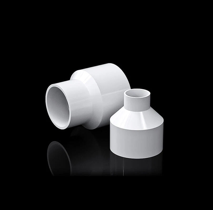PVC Weiß Reduzierstück Muffe Rohr Fittings Verbinder Klebefittings 20mm~160mm