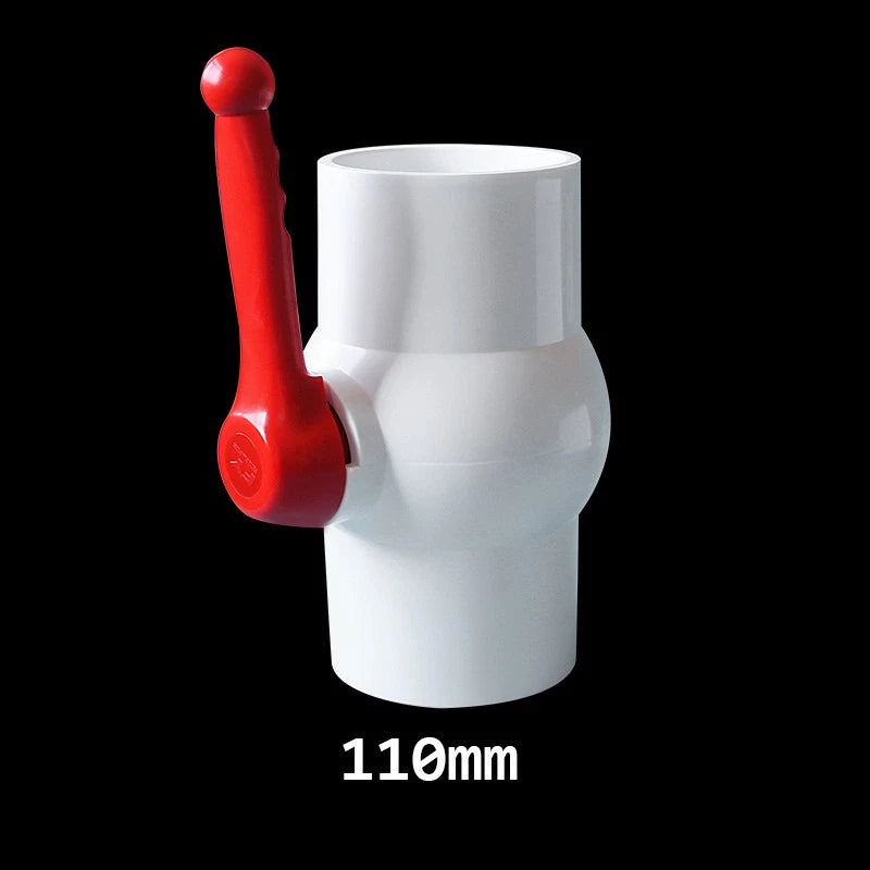 Weiß PVC Kugelhahn Kugel Ventil Innengewinde Muffen Fittings Pond 20-160mm