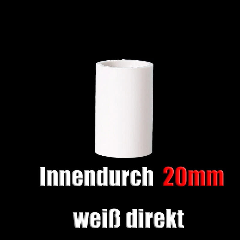 PVC Muffe Rohr Gerade Fitting Klebefittings ø20mm Bis 200mm Rohrverbinder Weiß