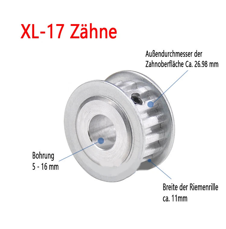 XL 10-40 Zähne Riemenscheibe 10T-40T Zahnrad Pulley für Zahnriemen 10mm Breite