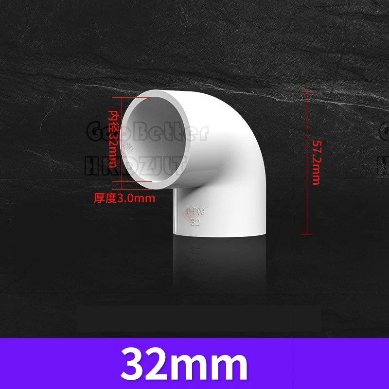 PVC Klebe Fittings 90° Winkel Bogen Verbinder Muffe Klebemuffen Klebefitting