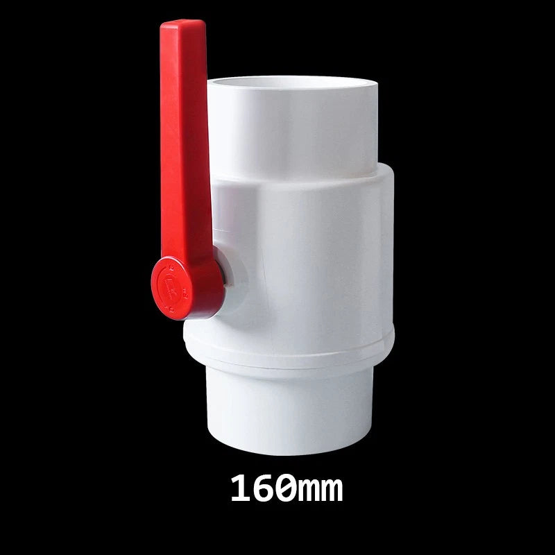 Weiß PVC Kugelhahn Kugel Ventil Innengewinde Muffen Fittings Pond 20-160mm