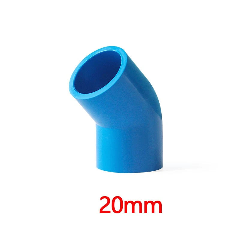 PVC 45° Ellbogen Winkel Klebe Blau Fittings Rohr Muffe Rohrverbinder 20mm~160mm