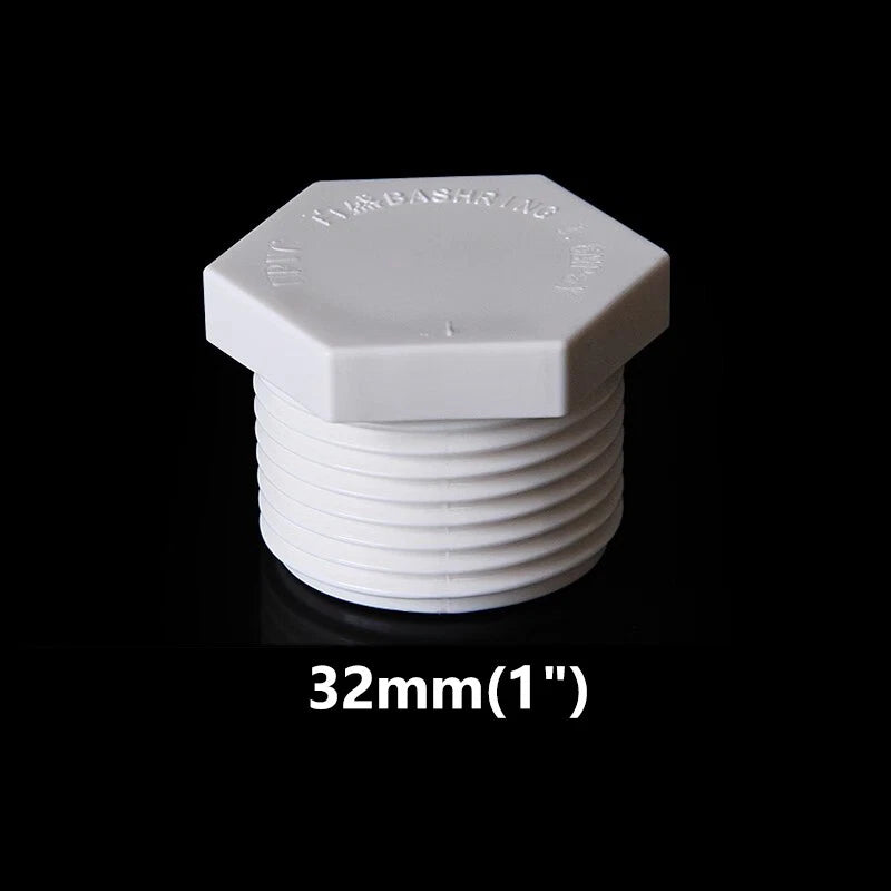 PVC-Gewindestopfen NPT 1 2" - 2" Außengewinde Endkappe Rohrende Stop Fittings