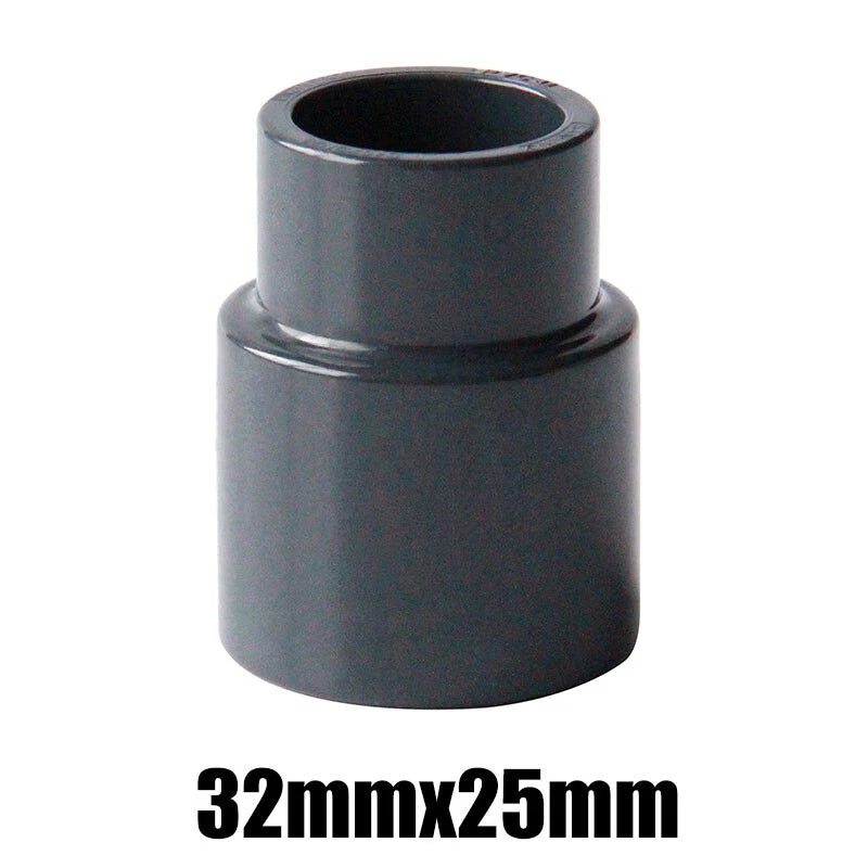 Ø20mm~63mm PVC Reduzierstück Rohr Fitting Klebefittings Lang Konisch Dunkelgrau