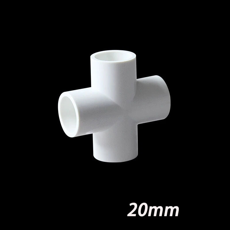 PVC Klebe Fittings Verbinder Kreuz Nippel Verschraubung Hahn Rohr 20mm-200mm