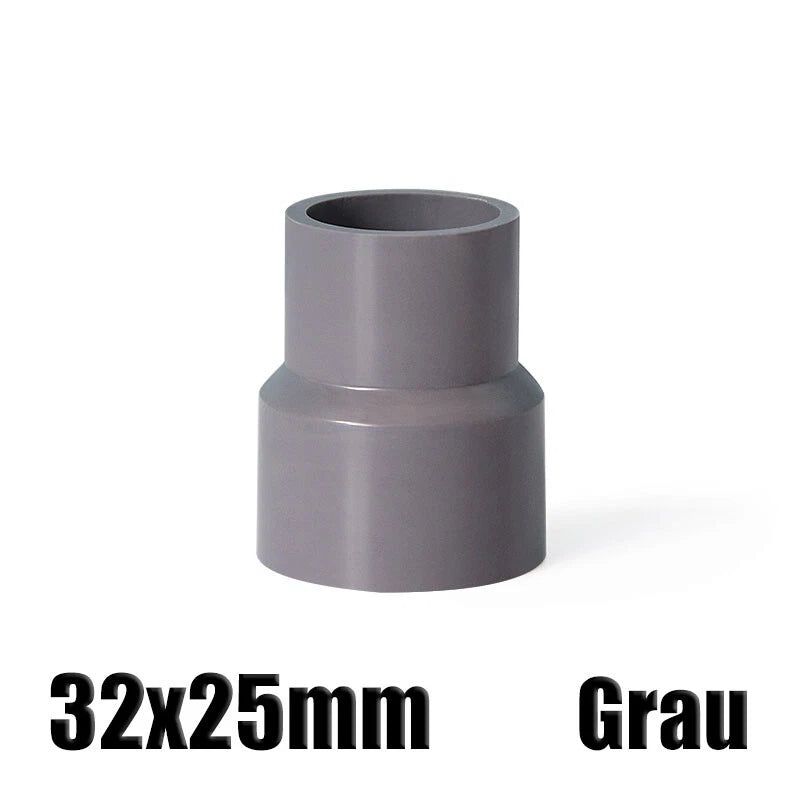 Ø20mm-200mm PVC Reduzierstück Muffe Rohr Fitting Klebefittings Lang Konisch Grau