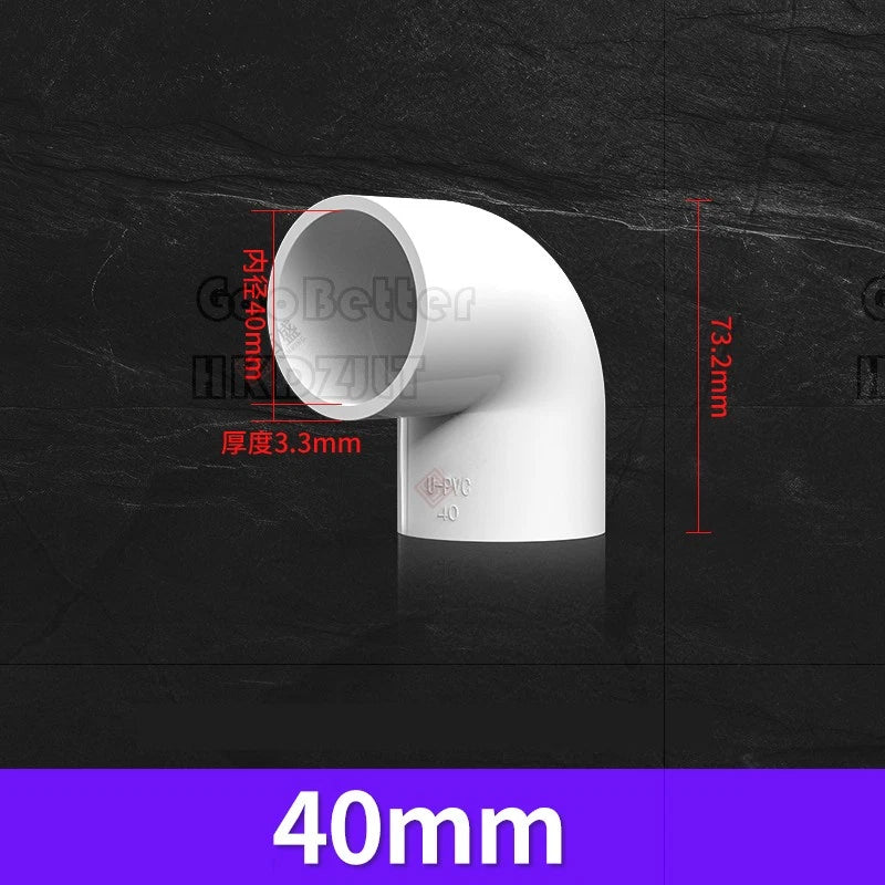 PVC Klebe Fittings 90° Winkel Bogen Verbinder Muffe Klebemuffen Klebefitting