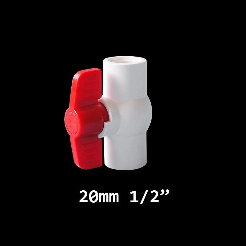 Weiß PVC Kugelhahn Kugel Ventil Innengewinde Muffen Fittings Pond 20-160mm