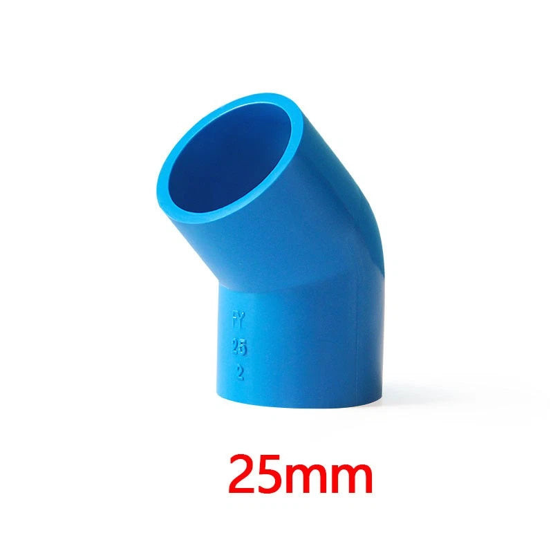 PVC 45° Ellbogen Winkel Klebe Blau Fittings Rohr Muffe Rohrverbinder 20mm~160mm