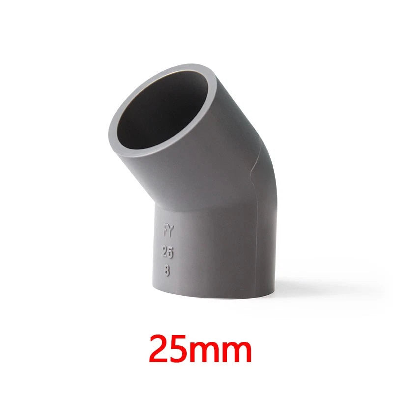 PVC 45° Ellbogen Winkel Klebe Fittings Rohr Grau Muffe Rohrverbinder 20mm~200mm