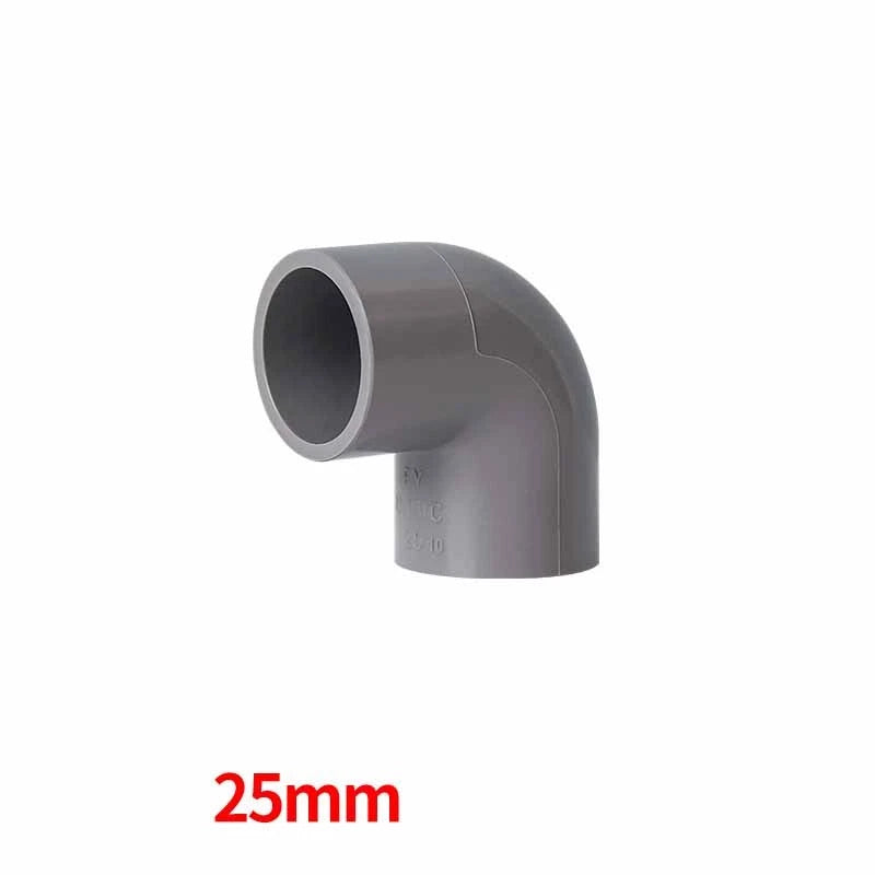 90° PVC Grau Winkel Klebe Fittings Rohr Muffe Rohrverbinder Inner Dur:20mm~200mm