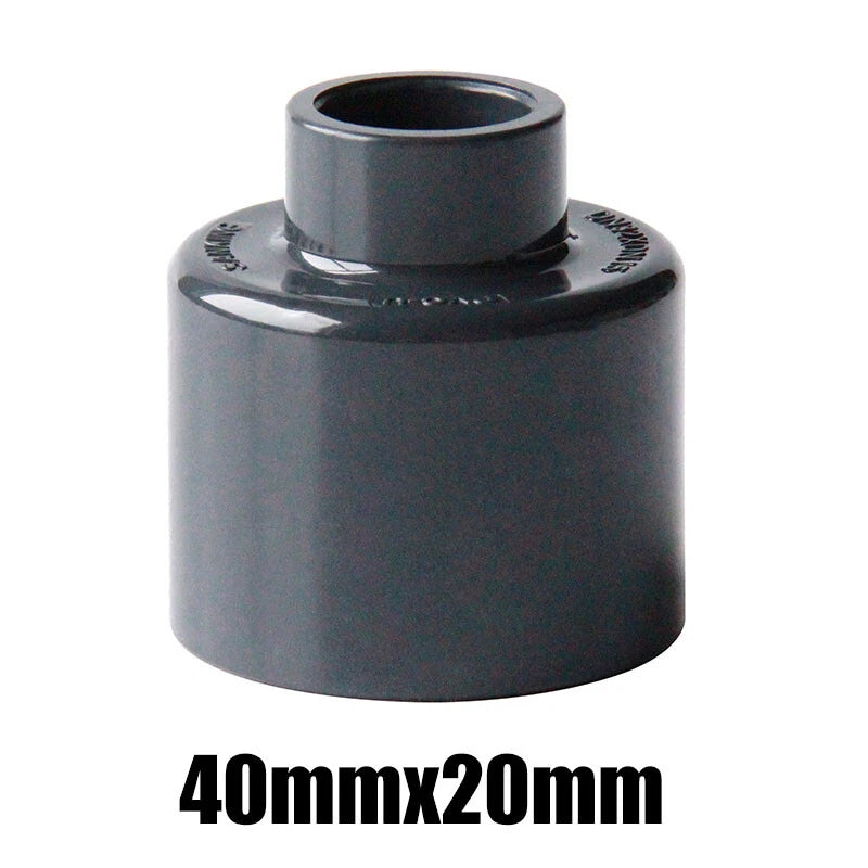 Ø20mm~63mm PVC Reduzierstück Rohr Fitting Klebefittings Lang Konisch Dunkelgrau