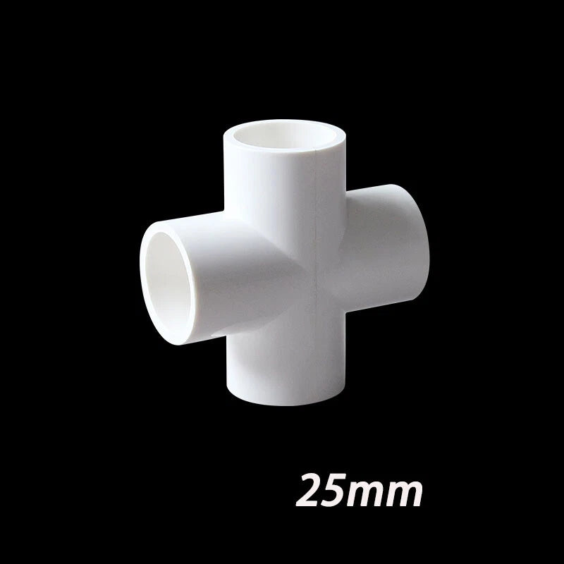 PVC Klebe Fittings Verbinder Kreuz Nippel Verschraubung Hahn Rohr 20mm-200mm