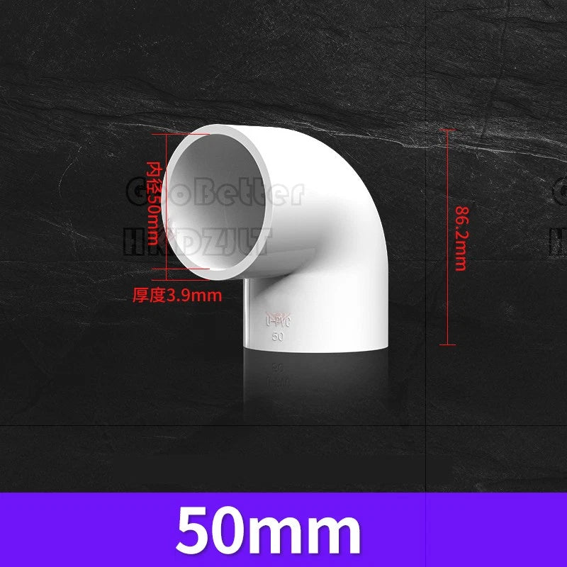 PVC Klebe Fittings 90° Winkel Bogen Verbinder Muffe Klebemuffen Klebefitting