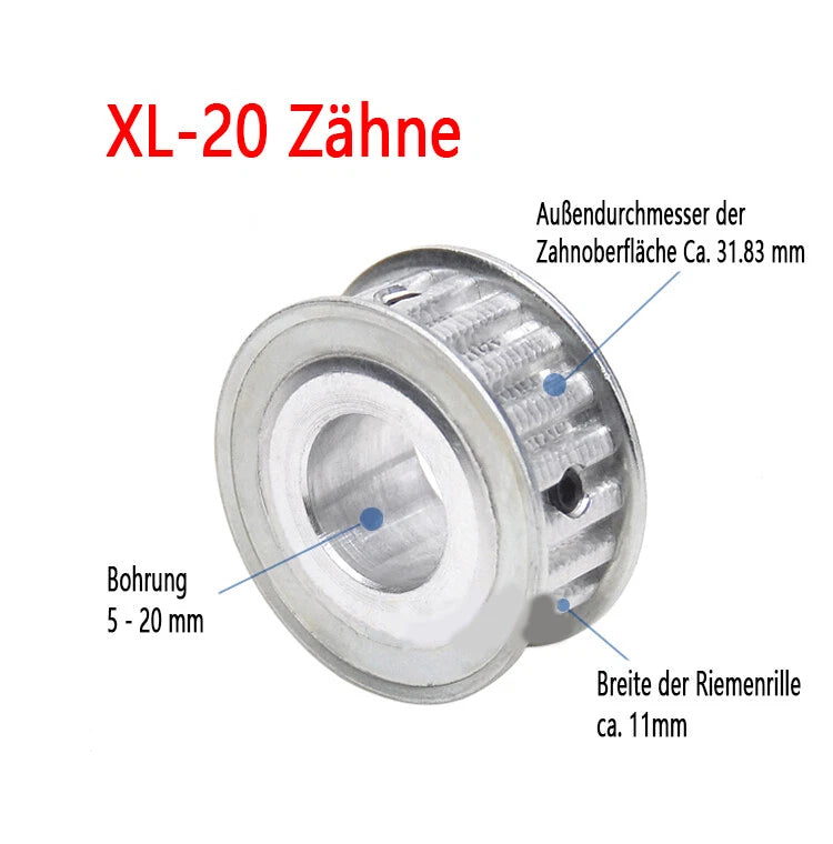 XL 10-40 Zähne Riemenscheibe 10T-40T Zahnrad Pulley für Zahnriemen 10mm Breite